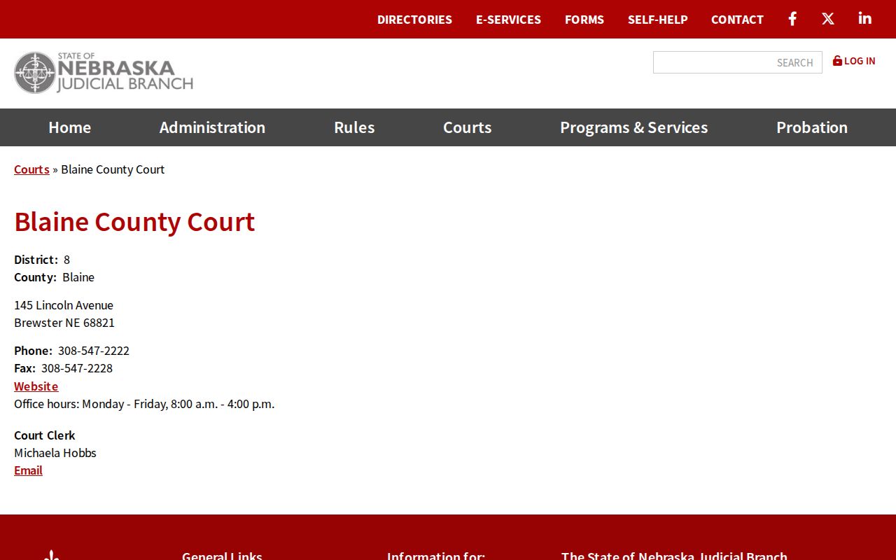 Blaine County traffic warrant court address and phone reference
