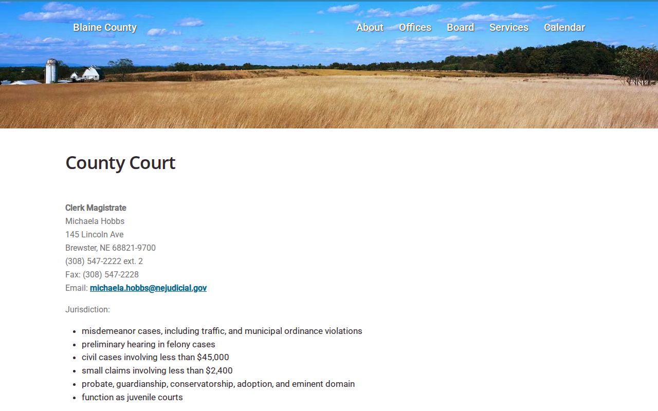 Blaine County bench warrants routed through the County Court counter