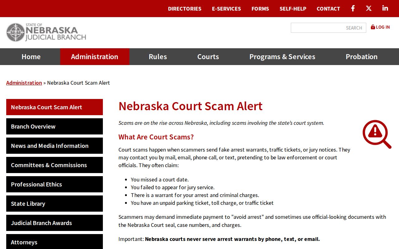 Blaine County active warrant scam safety notice